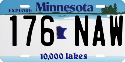 MN license plate 176NAW