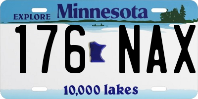 MN license plate 176NAX