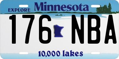 MN license plate 176NBA