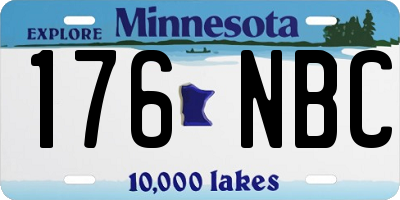 MN license plate 176NBC