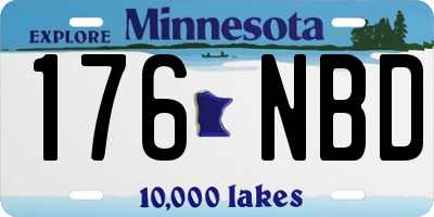 MN license plate 176NBD