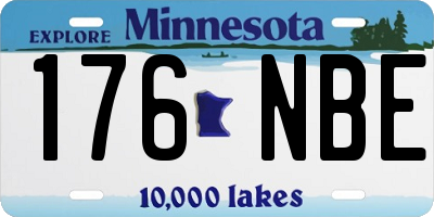 MN license plate 176NBE