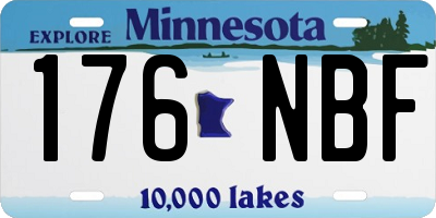 MN license plate 176NBF