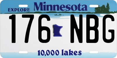 MN license plate 176NBG