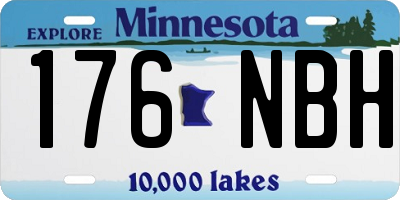 MN license plate 176NBH