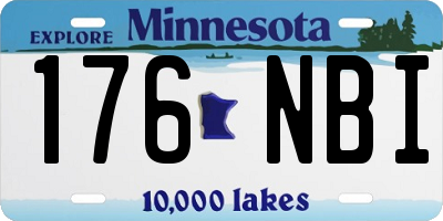 MN license plate 176NBI