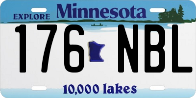 MN license plate 176NBL