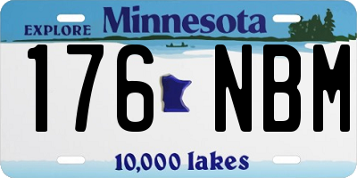 MN license plate 176NBM