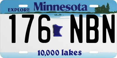 MN license plate 176NBN