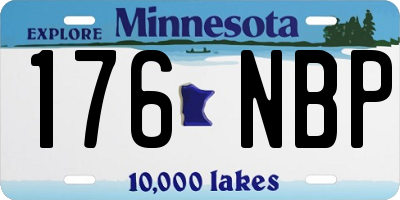 MN license plate 176NBP