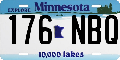 MN license plate 176NBQ