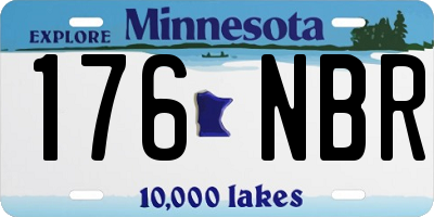 MN license plate 176NBR
