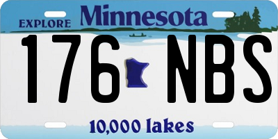 MN license plate 176NBS