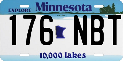 MN license plate 176NBT