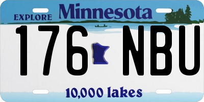 MN license plate 176NBU