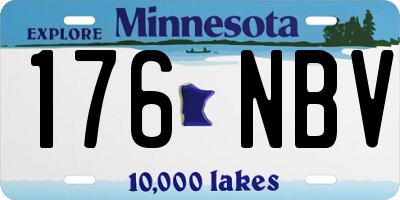 MN license plate 176NBV