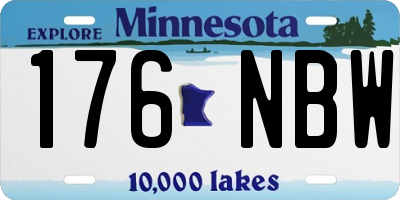 MN license plate 176NBW