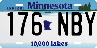 MN license plate 176NBY