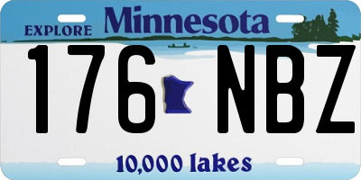 MN license plate 176NBZ
