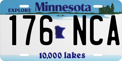 MN license plate 176NCA