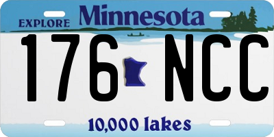MN license plate 176NCC