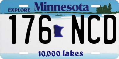 MN license plate 176NCD