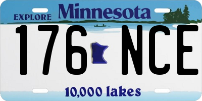 MN license plate 176NCE