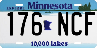 MN license plate 176NCF