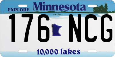 MN license plate 176NCG