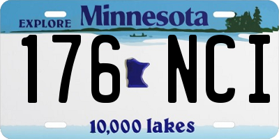 MN license plate 176NCI
