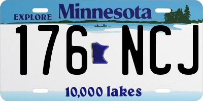 MN license plate 176NCJ