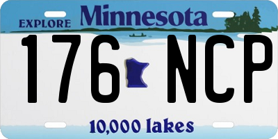 MN license plate 176NCP