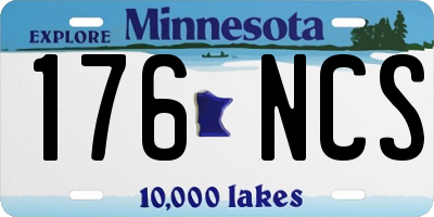 MN license plate 176NCS