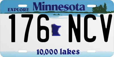 MN license plate 176NCV