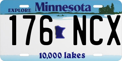 MN license plate 176NCX