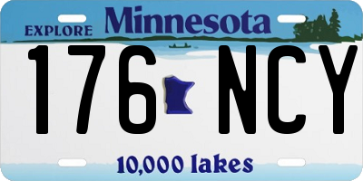 MN license plate 176NCY
