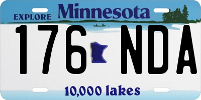MN license plate 176NDA