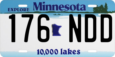MN license plate 176NDD