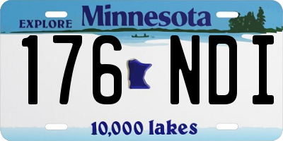 MN license plate 176NDI