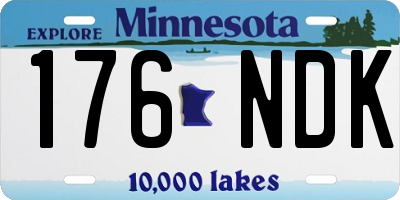 MN license plate 176NDK