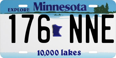 MN license plate 176NNE