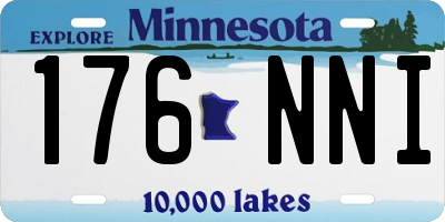 MN license plate 176NNI