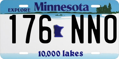 MN license plate 176NNO