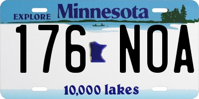 MN license plate 176NOA