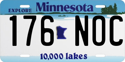 MN license plate 176NOC