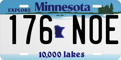 MN license plate 176NOE