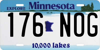 MN license plate 176NOG