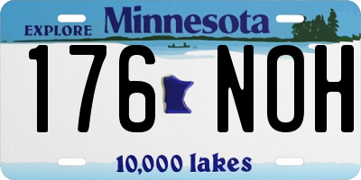 MN license plate 176NOH