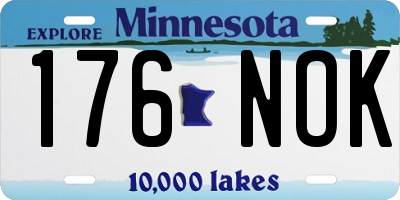 MN license plate 176NOK