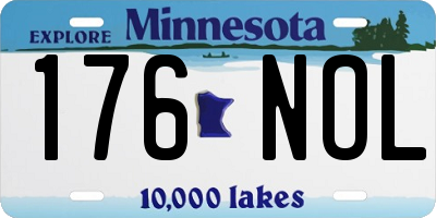 MN license plate 176NOL